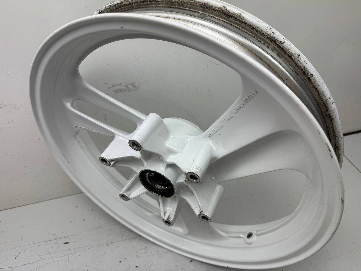 HONDA NTV 650 RC33 REVERE Llanta delantera Rueda delantera sin accidentes J 17 x 2.50 blanca