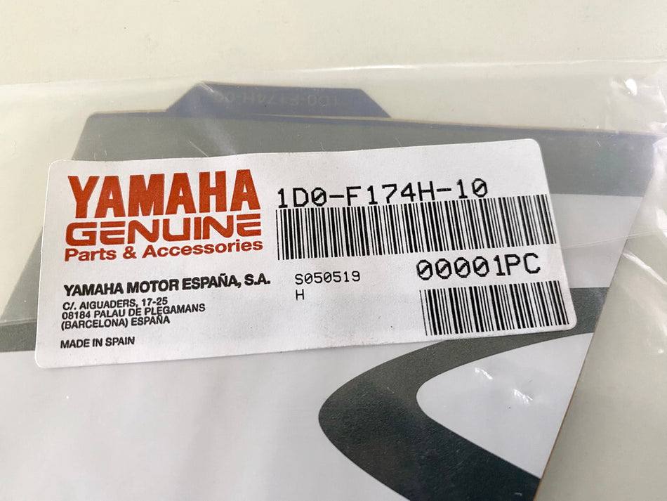 YAMAHA Adhesivo Emblema Tapa lateral original 1D0-F174H-10 DT125R - NUEVO