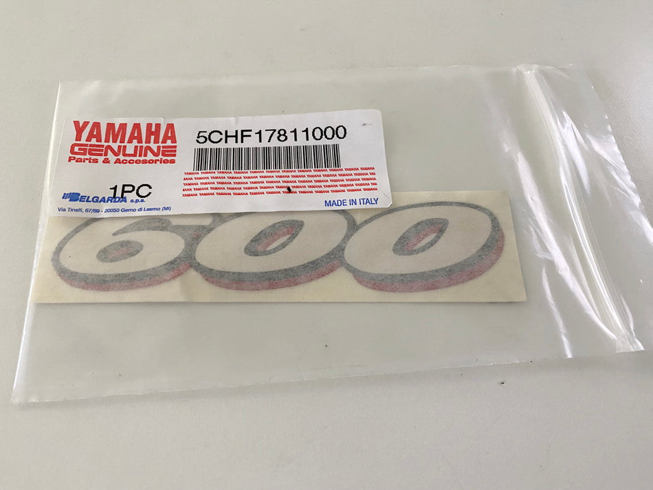 Emblema adhesivo original YAMAHA 5CH-F1781-10 para TT600R - NUEVO