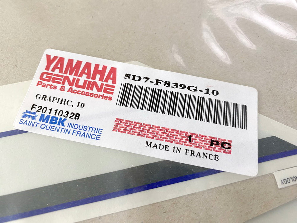 YAMAHA Pegatina Refrigeración 1 Emblema original 5D7-F839G-10 para YZF-R125 - NUEVO