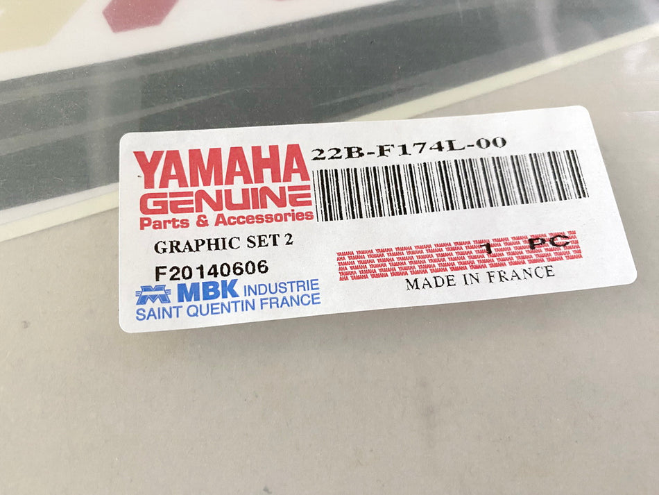 YAMAHA Sticker Emblem Graphic Set 2 original 22B-F174L-00 WR125 - NEW