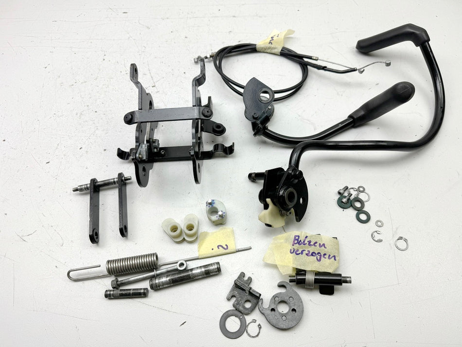 BMW C1 125 200 ABS, mecánica de rótula, palancas de mano para caballete central, cables de tracción