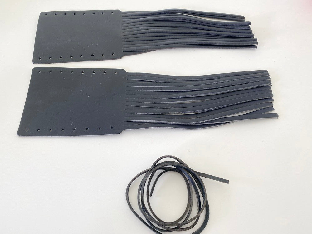 Highway Hawk Fransenreihe Leder Griffbezug 2 Stück Quasten - NEU