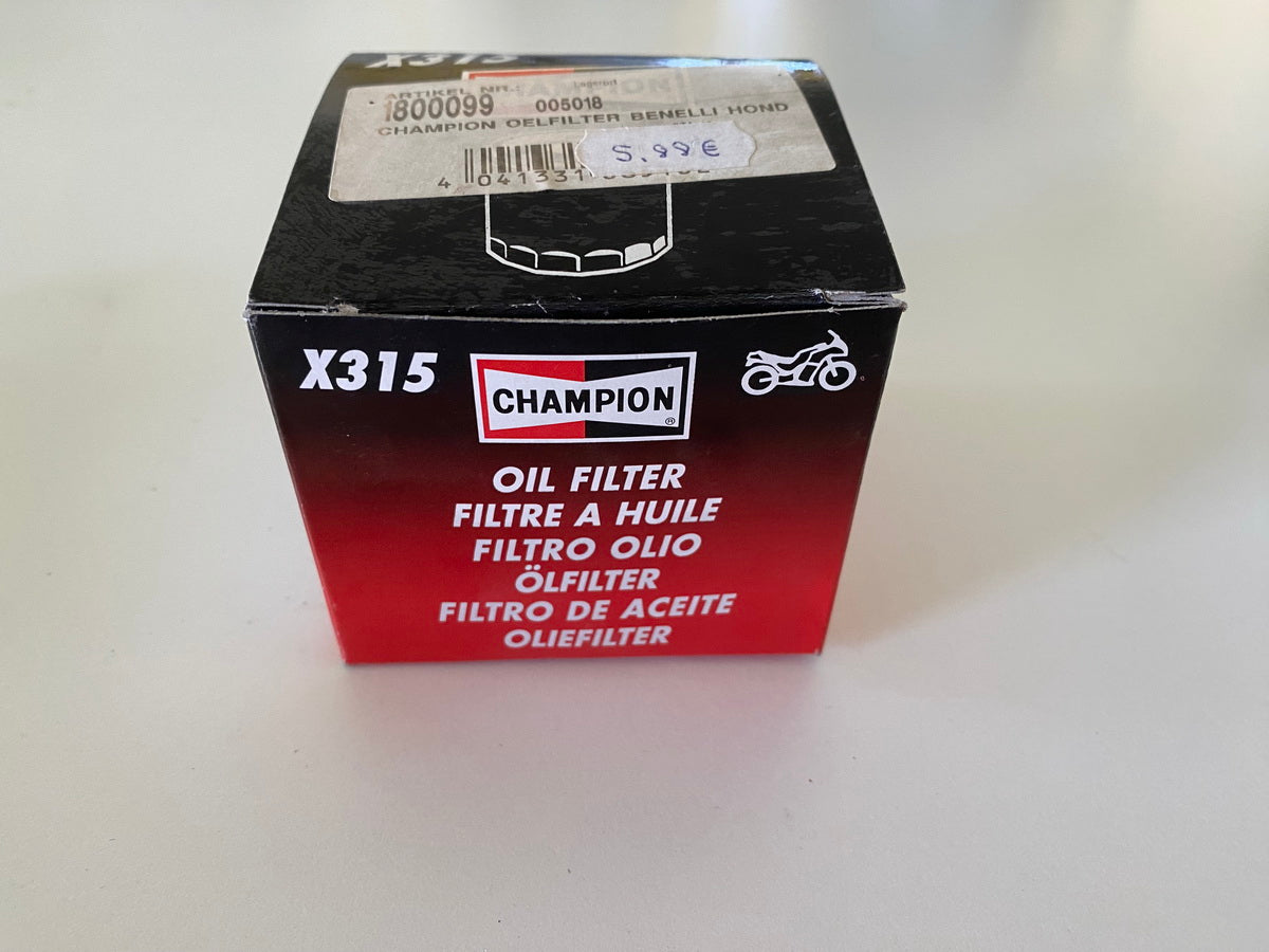 Champion Filtro de aceite X315 - COF301 Filtro de aceite Honda CB CBX - NUEVO
