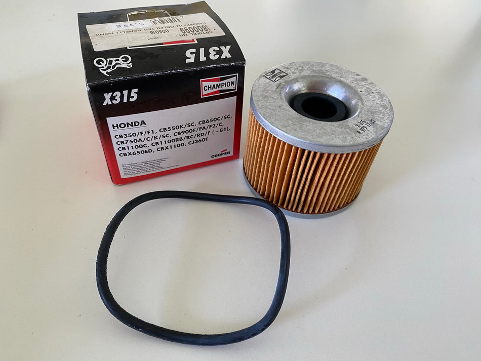 Champion Filtro de aceite X315 - COF301 Filtro de aceite Honda CB CBX - NUEVO