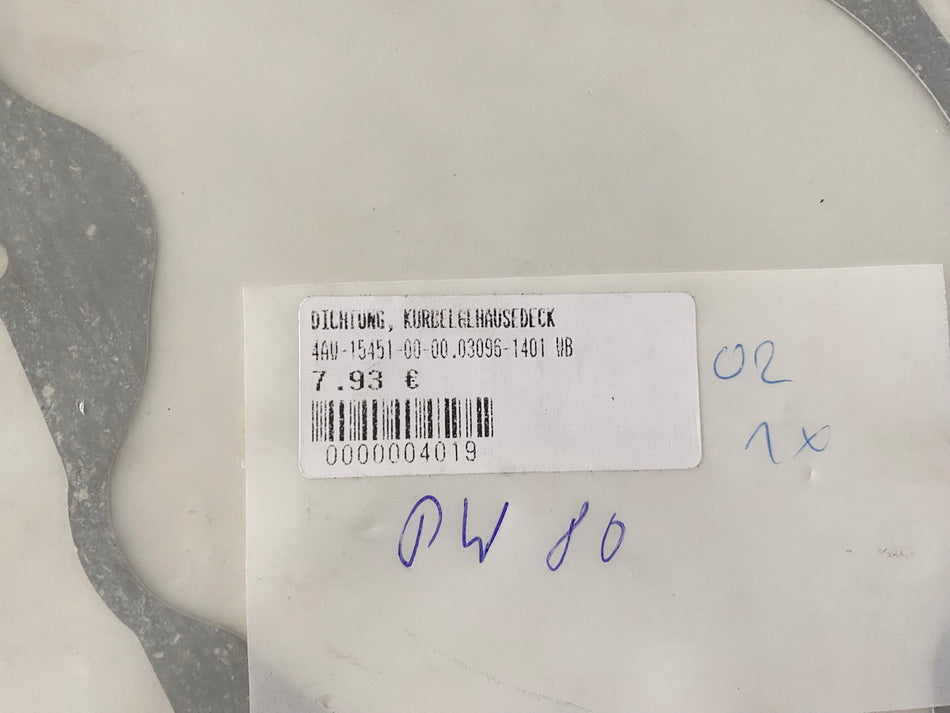 YAMAHA PW80 original Dichtung Kurbelgehäusedeckel Motor Motordichtung - NEU