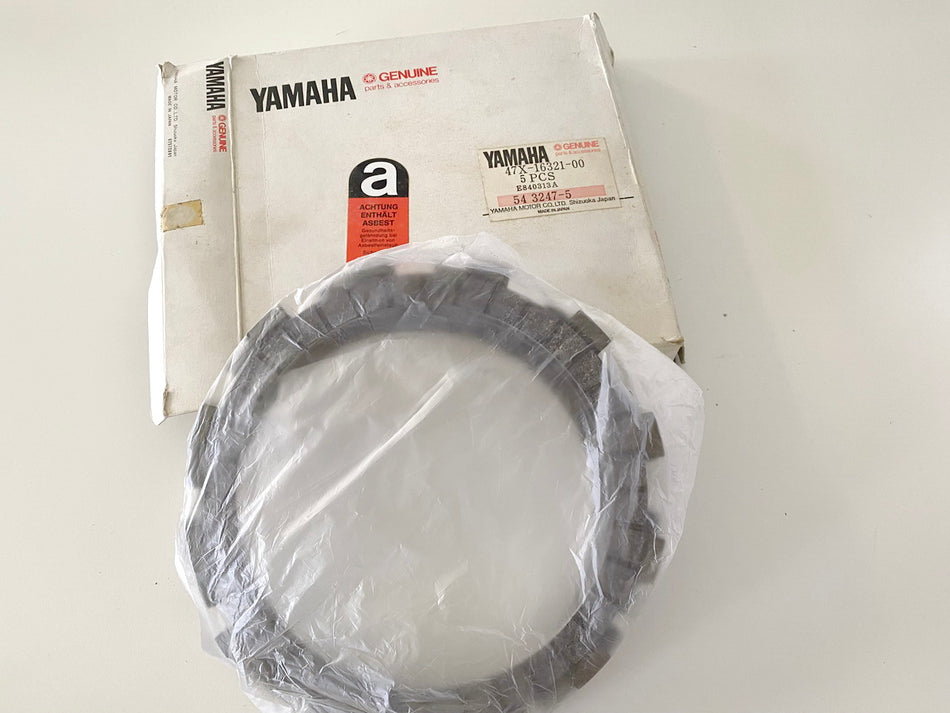 YAMAHA RD500LC original Reibscheibe Kupplung Kupplungslamellen Satz 5 Stück NEU