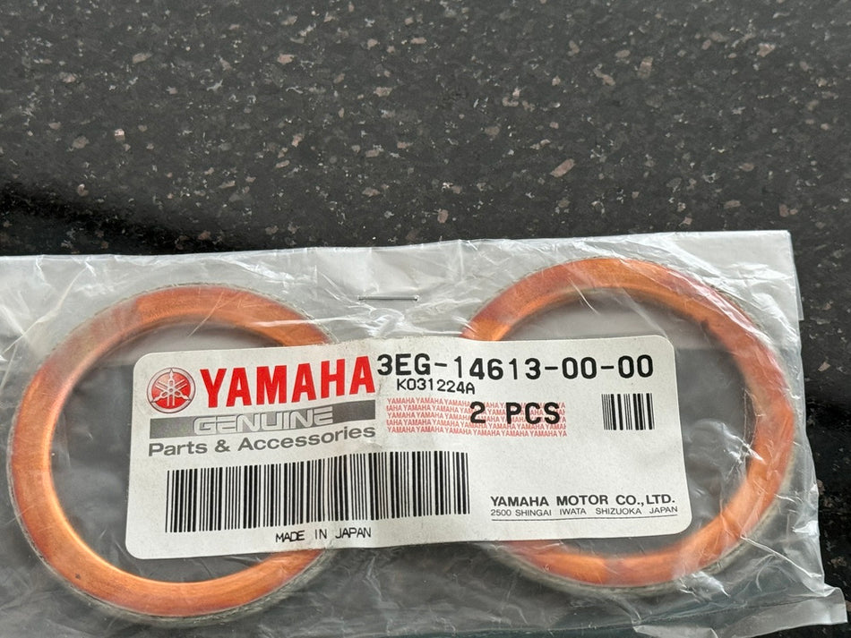 YAMAHA BT MT XV XVS YFM YXM Junta de escape original 2 piezas - NUEVO