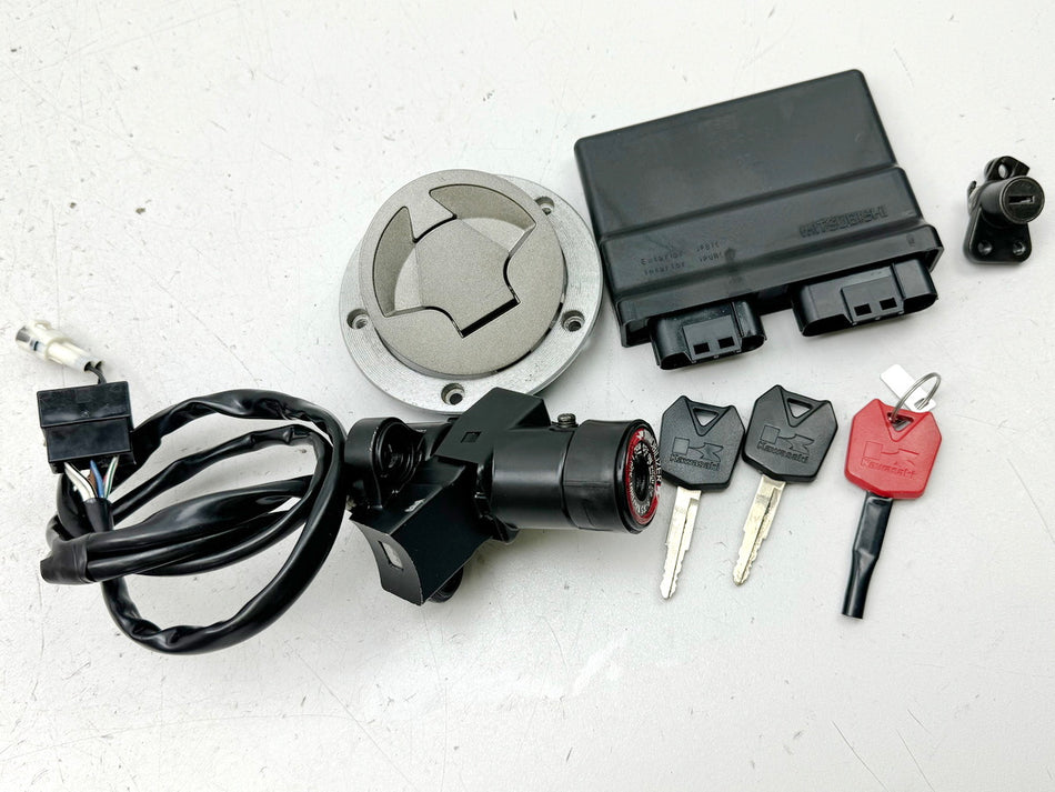 KAWASAKI ZX-10R ZXT00D Schloßsatz Zündschloß & CDI Steuerteil 3 Schlüssel 06-07