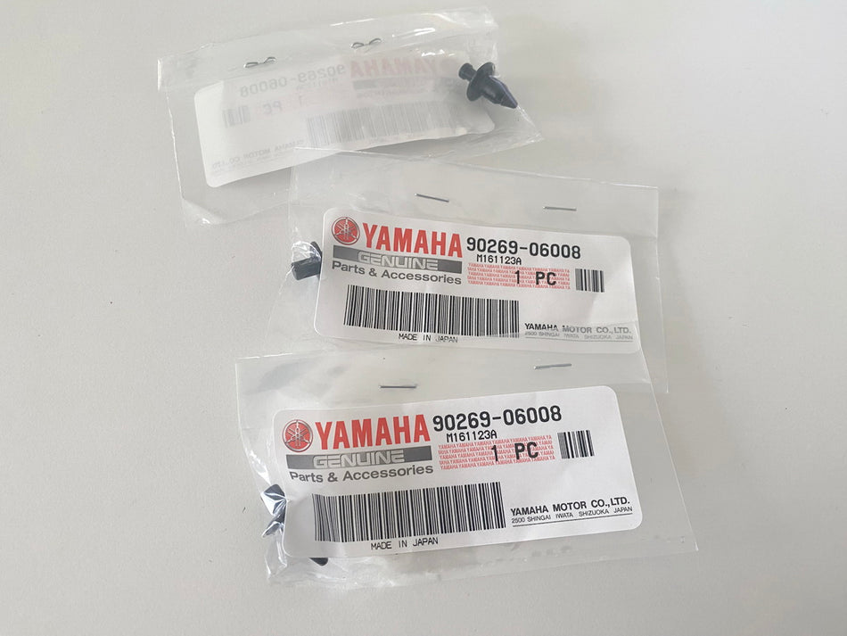 YAMAHA MT WR XJ XTZ XP YZF Remache original clip de fijación 3 unidades - NUEVO