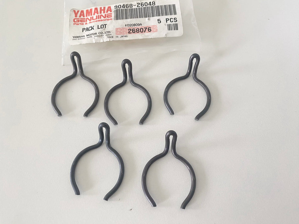YAMAHA DT TTR TZR WR XT YFS YZ Original Clamp Clip Kick Starter 5 pieces - NEW