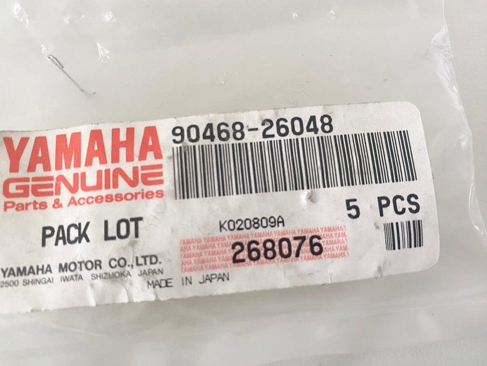 YAMAHA DT TTR TZR WR XT YFS YZ Original Clamp Clip Kick Starter 5 pieces - NEW
