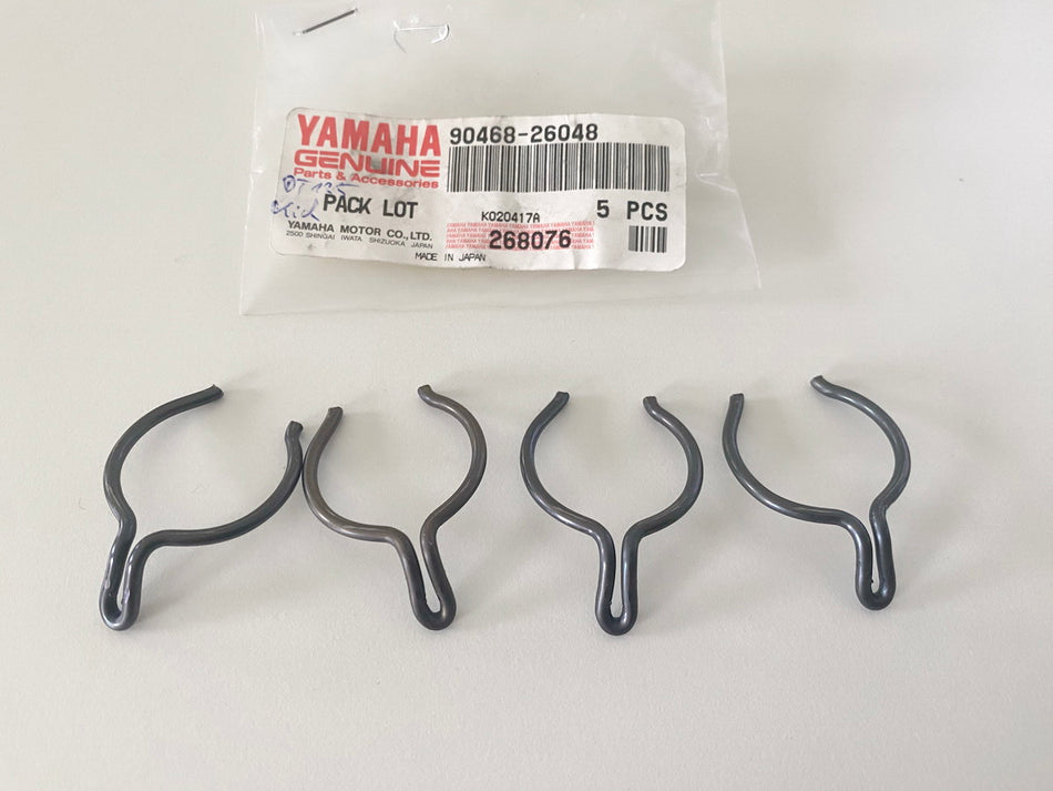 YAMAHA DT TTR TZR WR XT YFS YZ original Klemme Clip Kickstarter 4 Stück - NEU