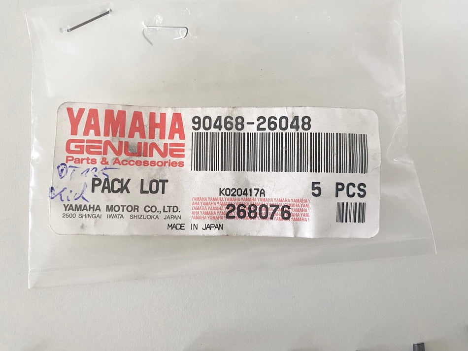 YAMAHA DT TTR TZR WR XT YFS YZ original Klemme Clip Kickstarter 4 Stück - NEU