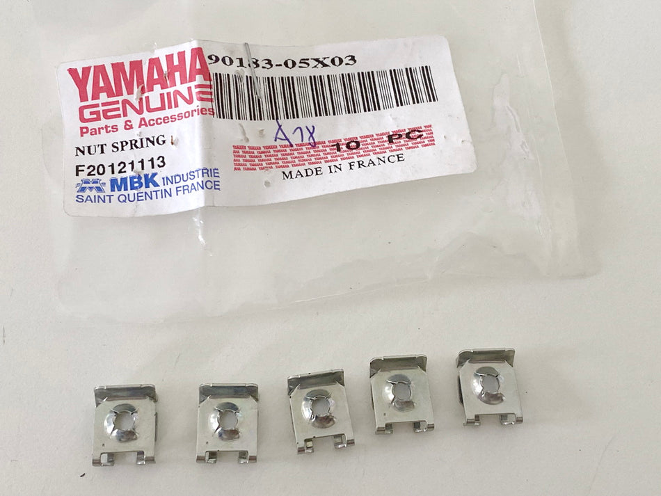 YAMAHA CW VP YZF YQ Tuerca de clip C original Tuerca de muelle 5 piezas - NUEVO