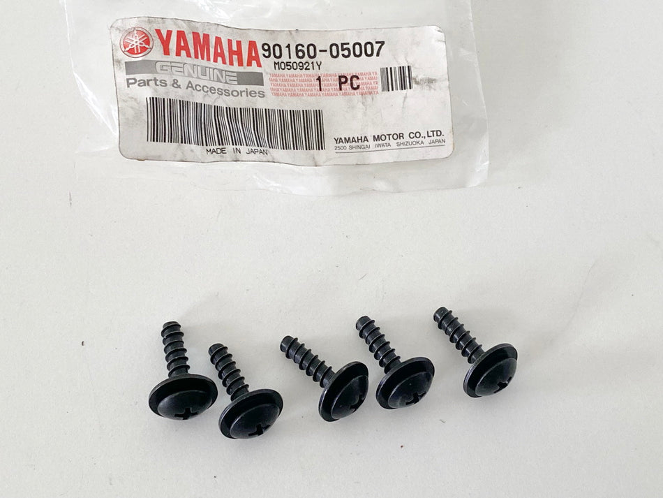 YAMAHA YZF YFM Original Sheet Metal Screw Half Round Head Screw 5 Pieces - NEW