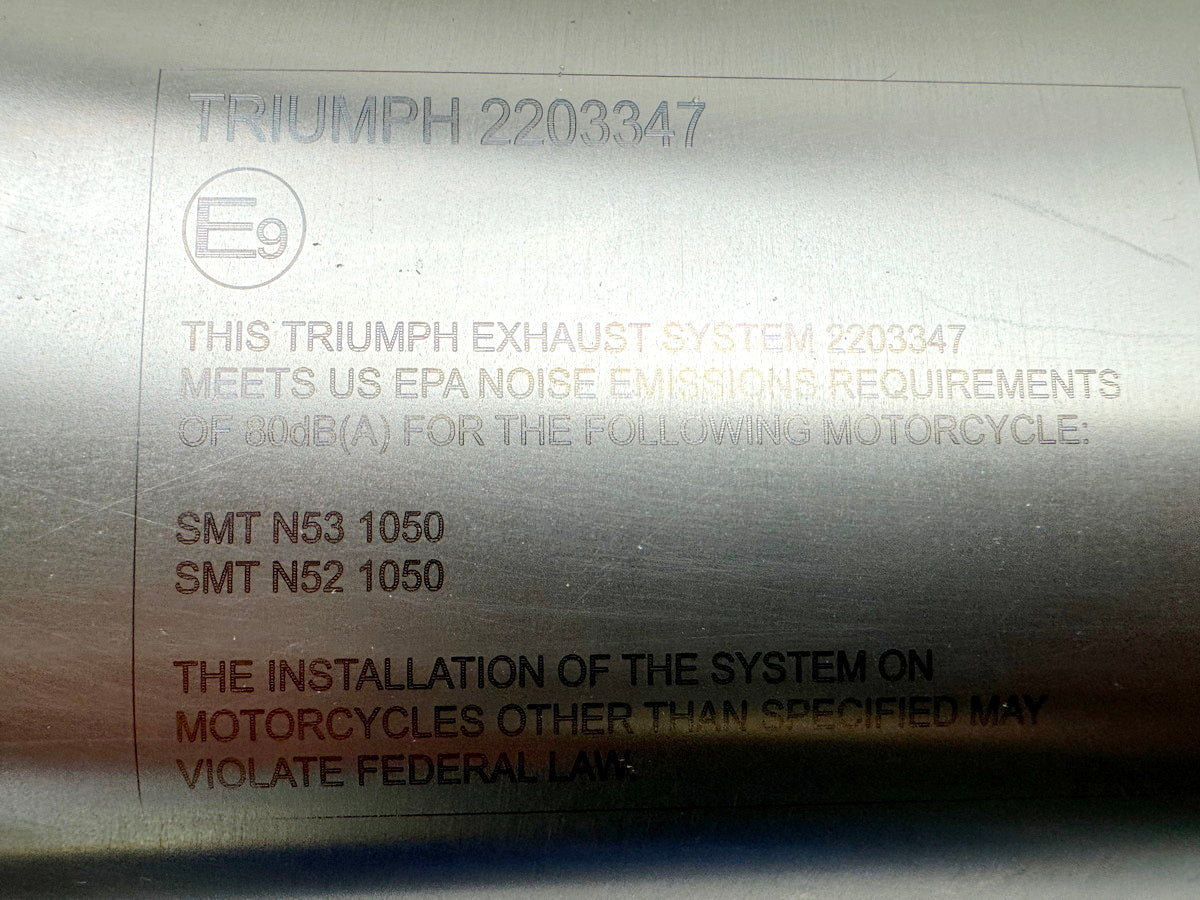 TRIUMPH SPEED TRIPLE 1050 R ABS NN01 Exhaust Arrow Silencer left right