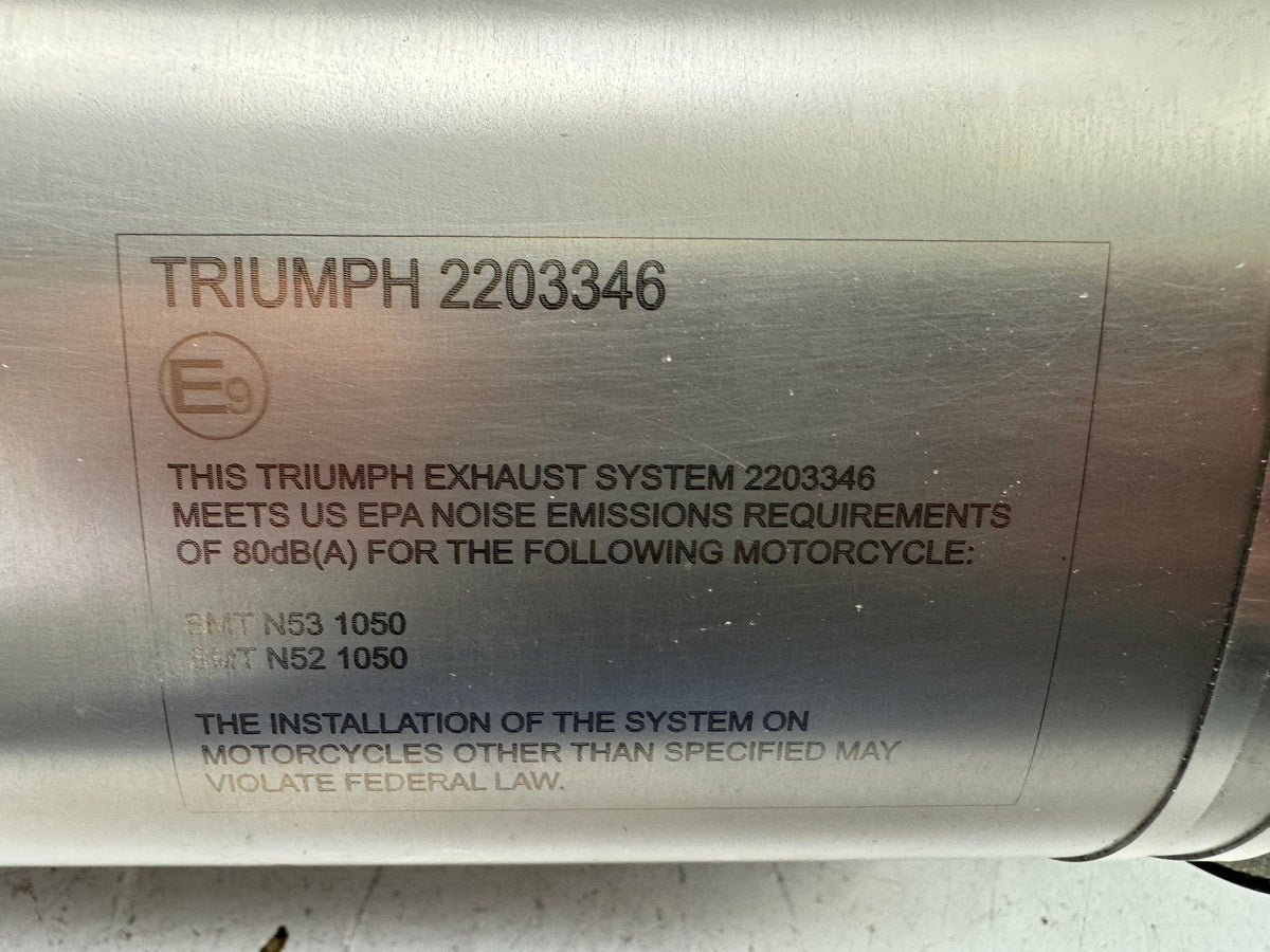 TRIUMPH SPEED TRIPLE 1050 R ABS NN01 Exhaust Arrow Silencer left right