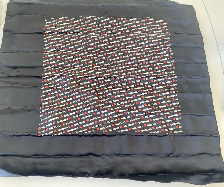 Suzuki Scarf Shawl Neckerchief Motorcycle Satin original approx. 65 cm x 68 cm - NEW