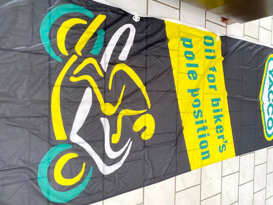 Bandera publicitaria Bandera Bandera Bandera YAGGO aprox. 360 cm x 120 cm - NUEVO
