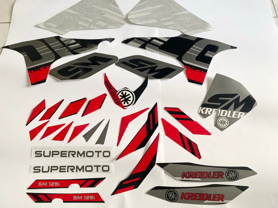 Juego de pegatinas SM 125i Kreidler Supermoto Pegatinas - NUEVO