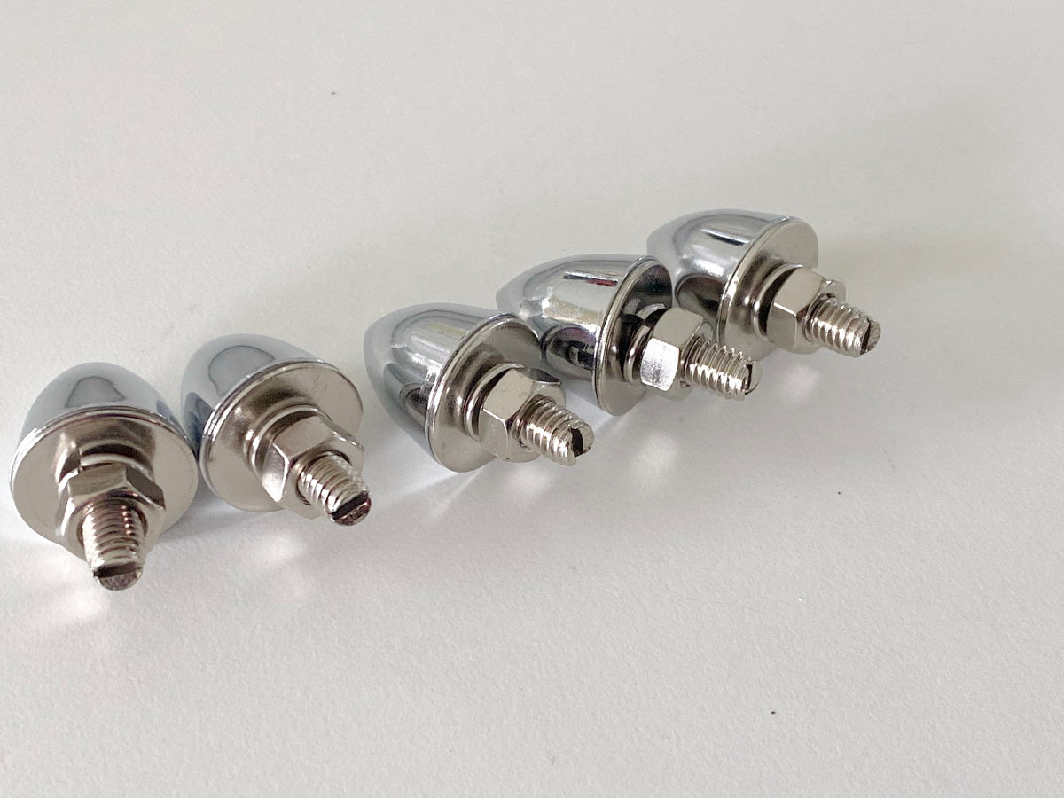 Highway Hawk Hutmuttern M6 Chrome 5 Stück Bulletnut Plain - NEU