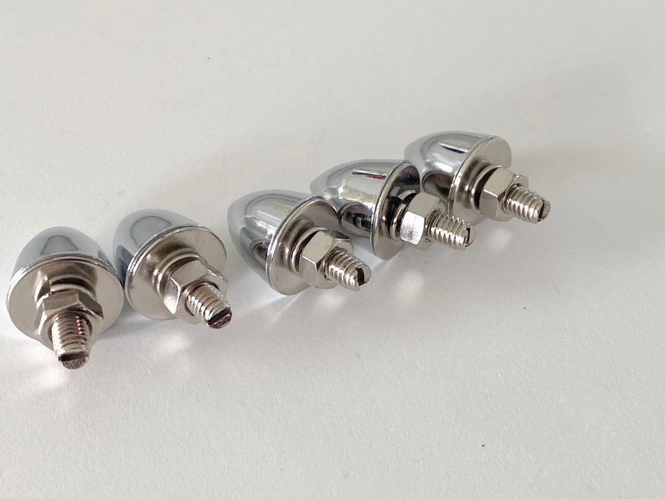 Highway Hawk Hutmuttern M6 Chrome 5 Stück Bulletnut Plain - NEU