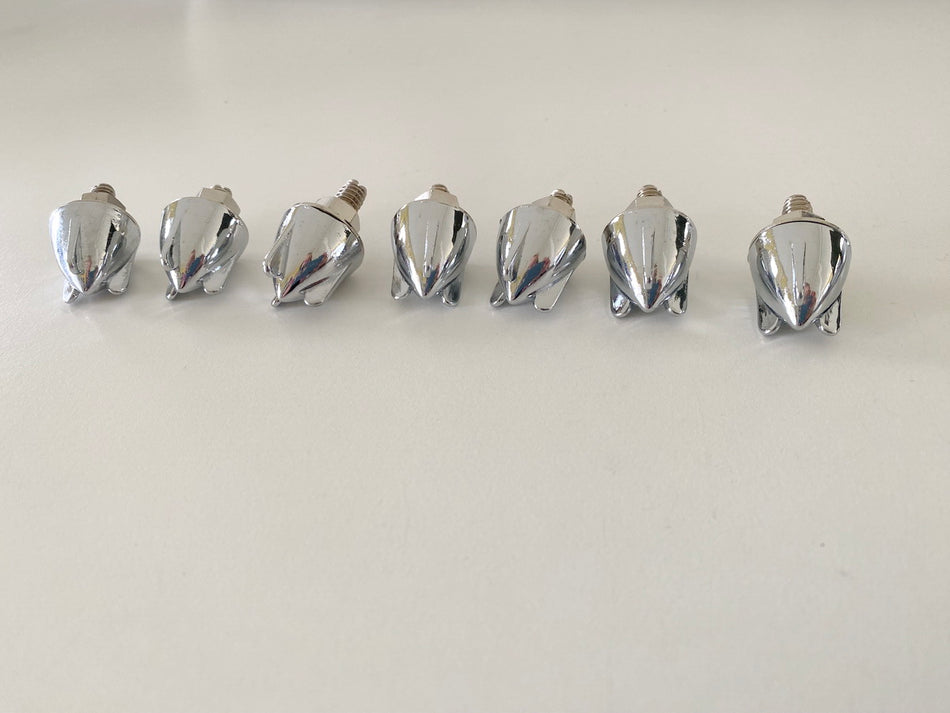 Highway Hawk Hutmuttern M6 Chrome 7 Stück Bulletnut Winged - NEU