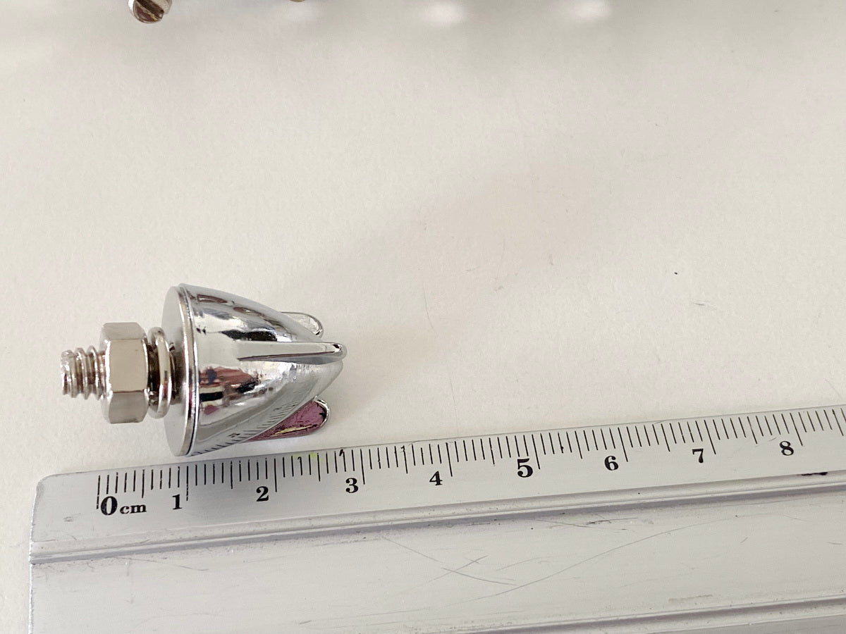 Highway Hawk Hutmuttern M6 Chrome 7 Stück Bulletnut Winged - NEU