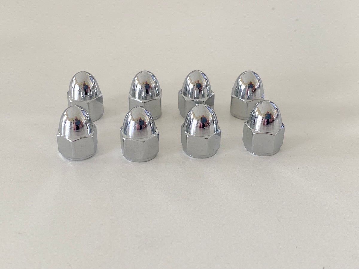 Highway Hawk Custom Hutmuttern M6 Chrome 8 Stück - NEU