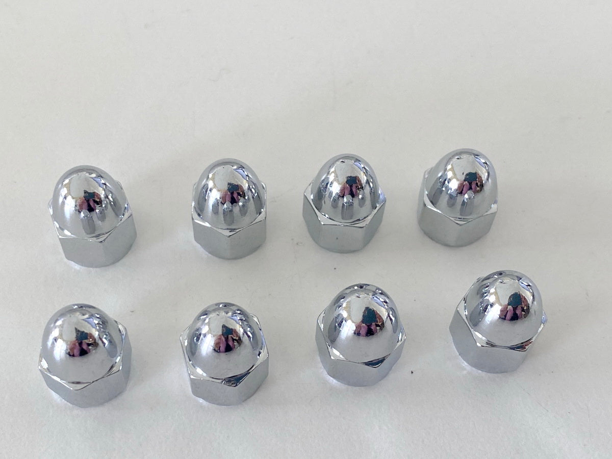 Highway Hawk Custom Hutmuttern M6 Chrome 8 Stück - NEU