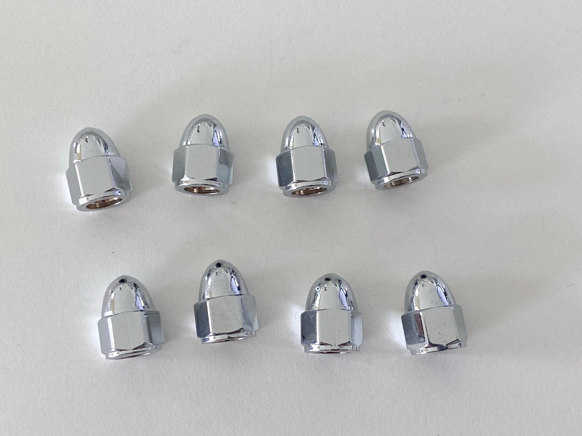 Highway Hawk Custom Hutmuttern M6 Chrome 8 Stück - NEU