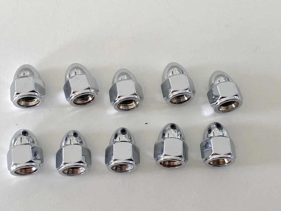 Highway Hawk Tuercas ciegas personalizadas M8 Cromo 10 unidades - NUEVO