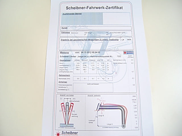 MOTO GUZZI NORGE 1200 ABS ZGULPH01 RAHMEN & BRIEF FRAME