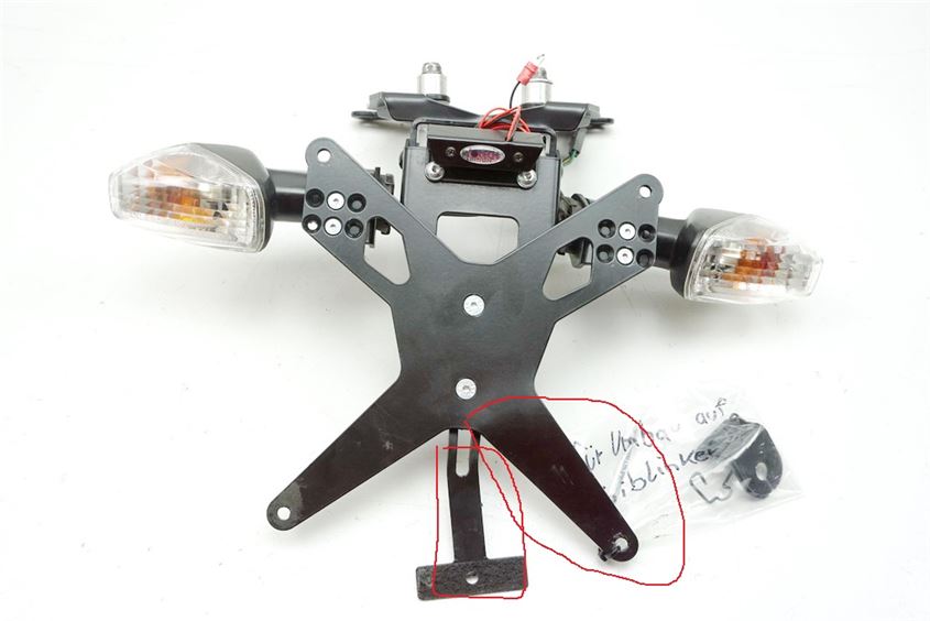 KAWASAKI Z 750 ZR750L KENNZEICHENHALTER PROTECH BLINKER