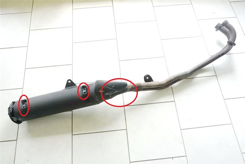 SUZUKI AN 650 ABS WVBU BURGMAN ESCAPE SILENCIADOR COLECTOR