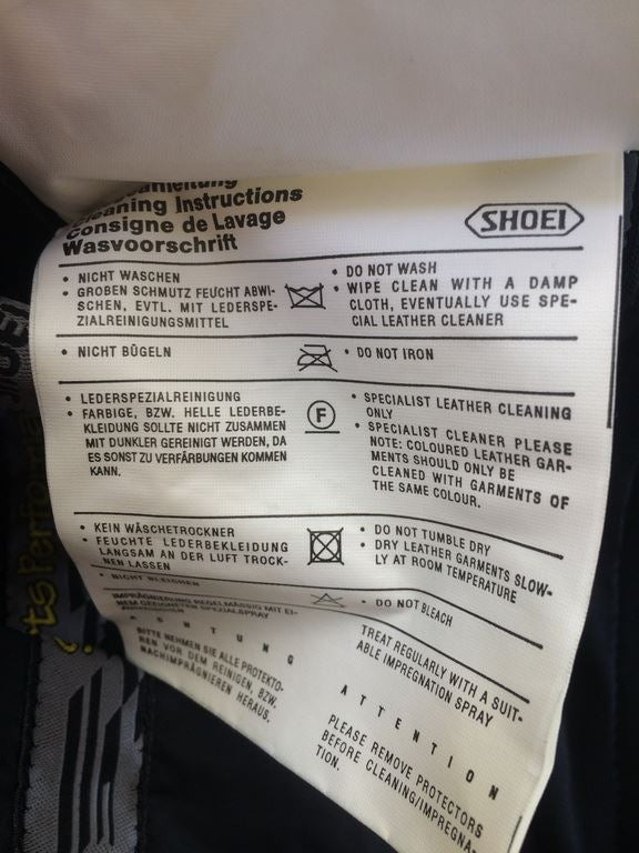 MOTORRADJACKE - LEDER - NEUWERTIG - SHOEI - GRÖßE 42