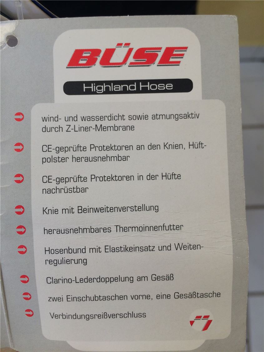 PANTALONES DE MOTO - BÜSE - COMO NUEVOS - TALLA 50