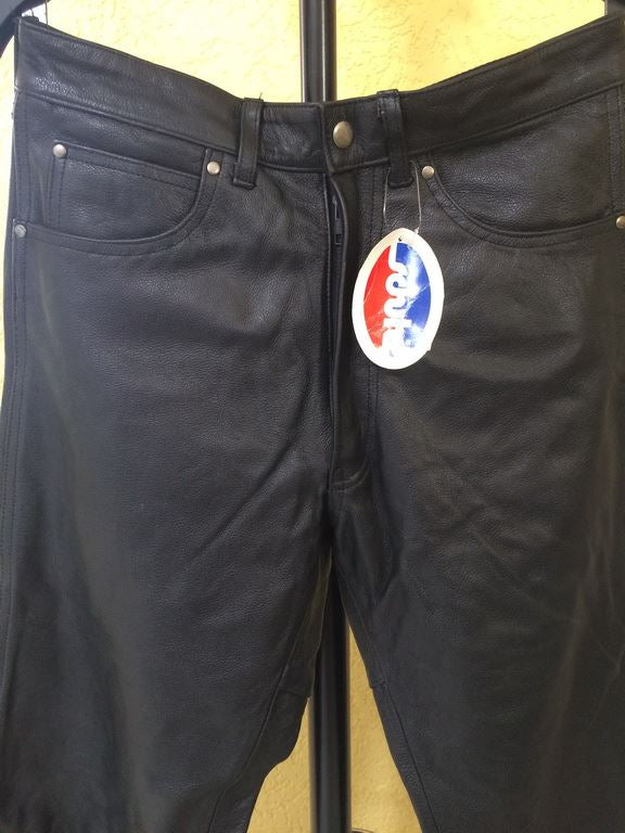 PANTALONES DE MOTO PARA HOMBRE - CUERO AUTÉNTICO - MARCA SCHUH - COMO NUEVOS - TALLA 50
