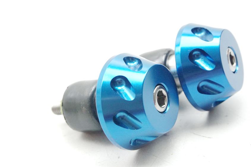 HANDLEBAR ENDS HANDLEBAR WEIGHTS ALUMINIUM BLUE - 22 MM