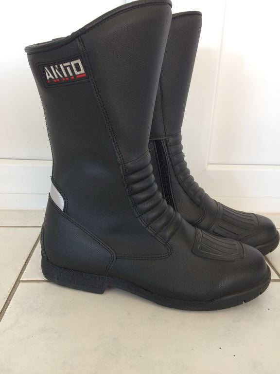 AKITO MOTORCYCLE BOOTS BLACK SIZE 39