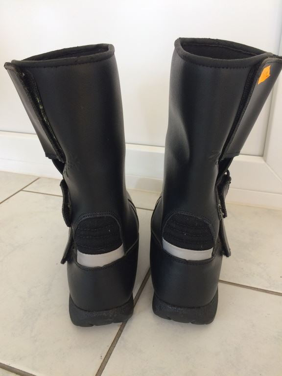 MOTORCYCLE BOOTS LEATHER BLACK SIZE 40