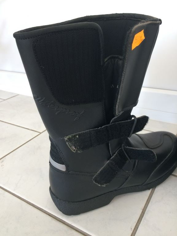 MOTORCYCLE BOOTS LEATHER BLACK SIZE 40