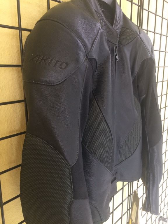 MOTORCYCLE JACKET LEATHER JACKET MEN AKITO SIZE 48
