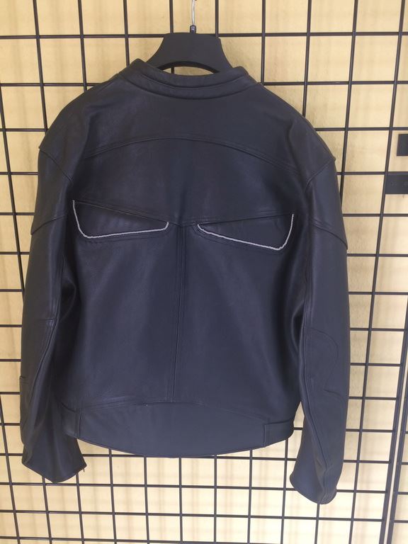 MOTORRADJACKE LEDERJACKE SCHWARZ GRÖßE 52