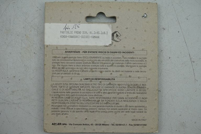 FRONT BRAKE PADS ADIGE P.003ASX BRAKE PADS