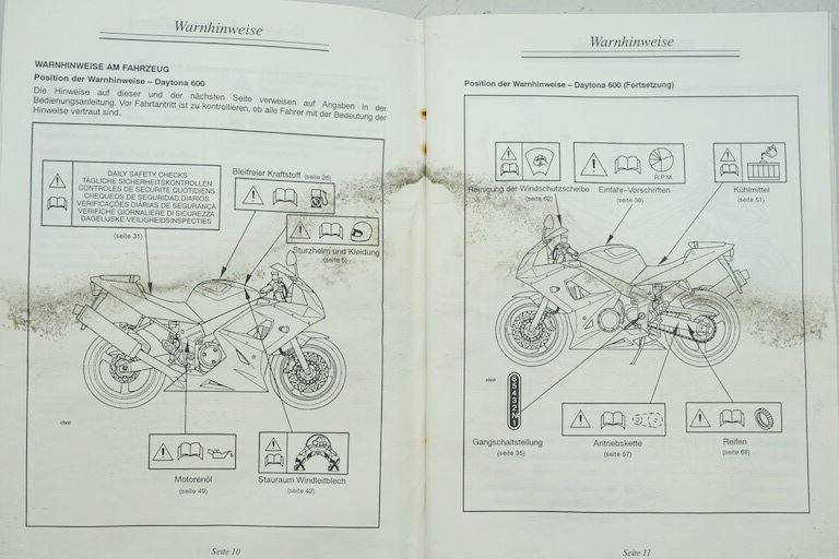 MANUAL DE INSTRUCCIONES TRIUMPH DAYTONA 600 03-05