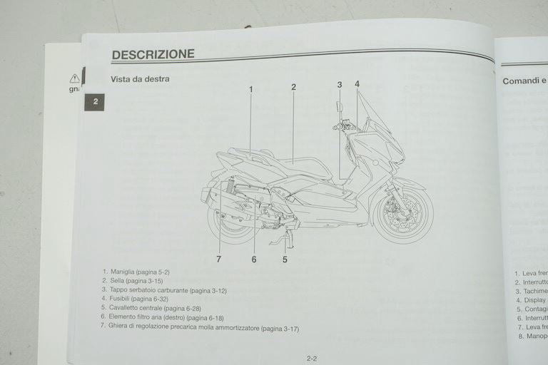 MANUAL OWNER'S MANUAL YAMAHA X-MAX YP400R/RA - 1SD-F8199-F1 ITALIAN