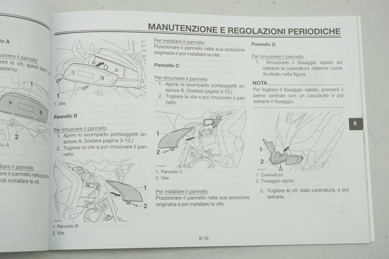 MANUAL OWNER'S MANUAL YAMAHA X-MAX YP400R/RA - 1SD-F8199-F1 ITALIAN