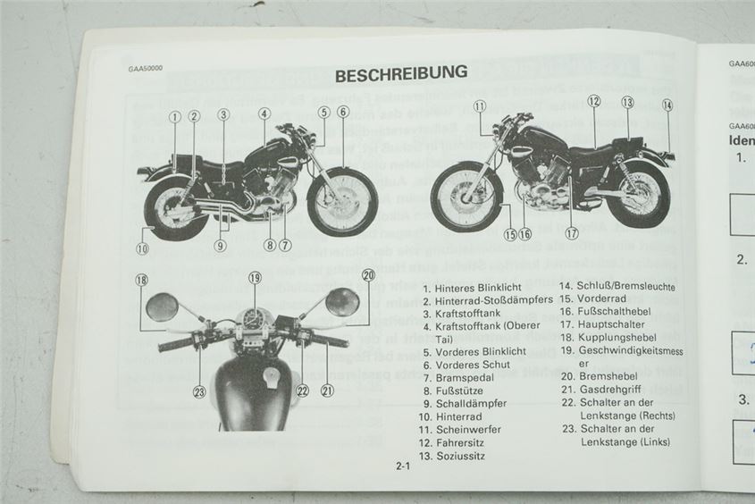 MANUAL DE INSTRUCCIONES YAMAHA XV 535 S / XV 500 S 3BT ( 3BT-28199-G0 )